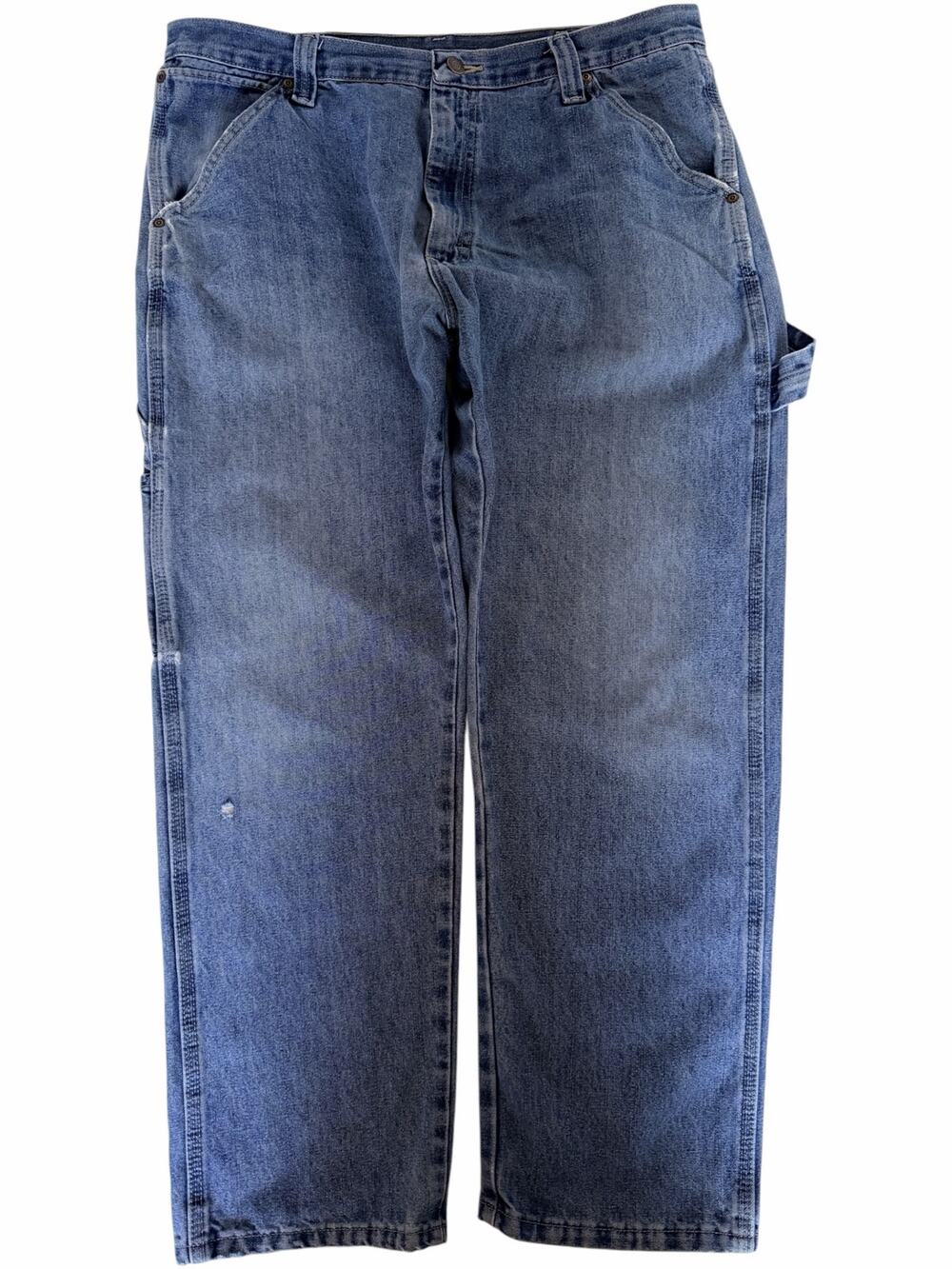 Wrangler Carpenter Jeans Mens 36x30 Blue Denim Workwear Utility Pants